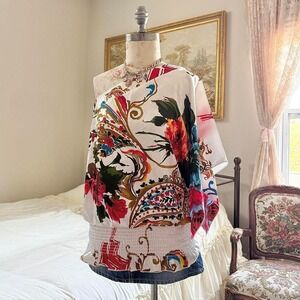 floral boho top  Y2K floral one‎ sleeve top Body Central size medium